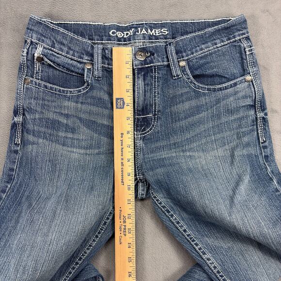 Cody James Bootcut Jeans Men's 30x32 Blue Cotton Spandex Distressed Cowboy - Picture 6 of 9